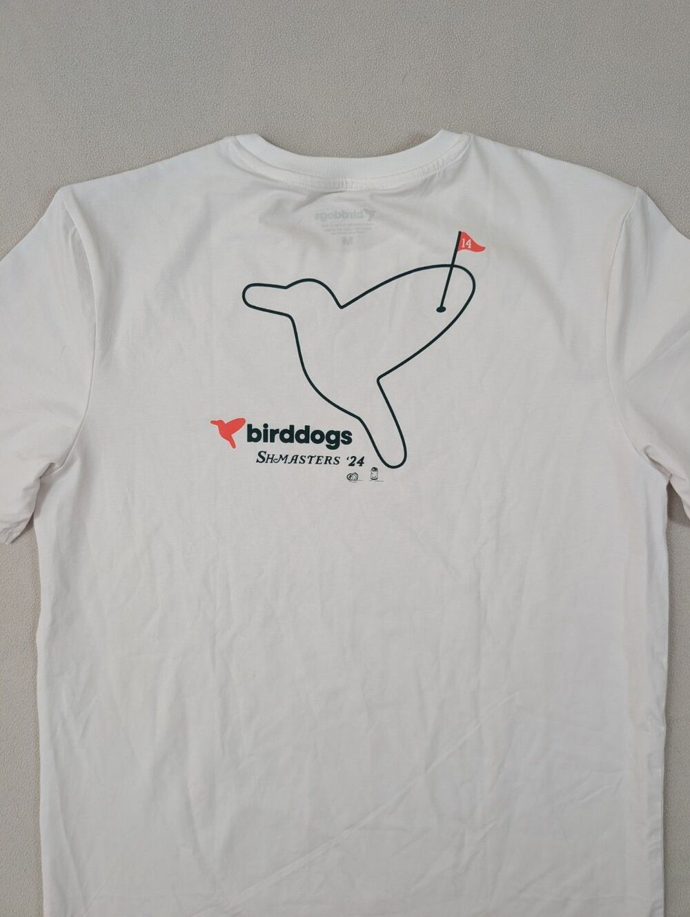 Bird Dogs Shmasters Matters Golf White Shirt Size Medium Active Outdoor NWOT